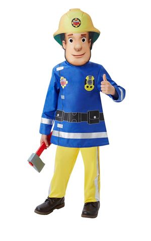 2019 Fireman Sam Children's Fancy Dress Costume  Carnival Party Halloween Cosplay Costumes top+pants+mask 3pcs 4-10 Years